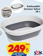 KATLANABİLİR ÇAMAŞIR SELESİ 38 L fiyat ve kampanya bilgisi